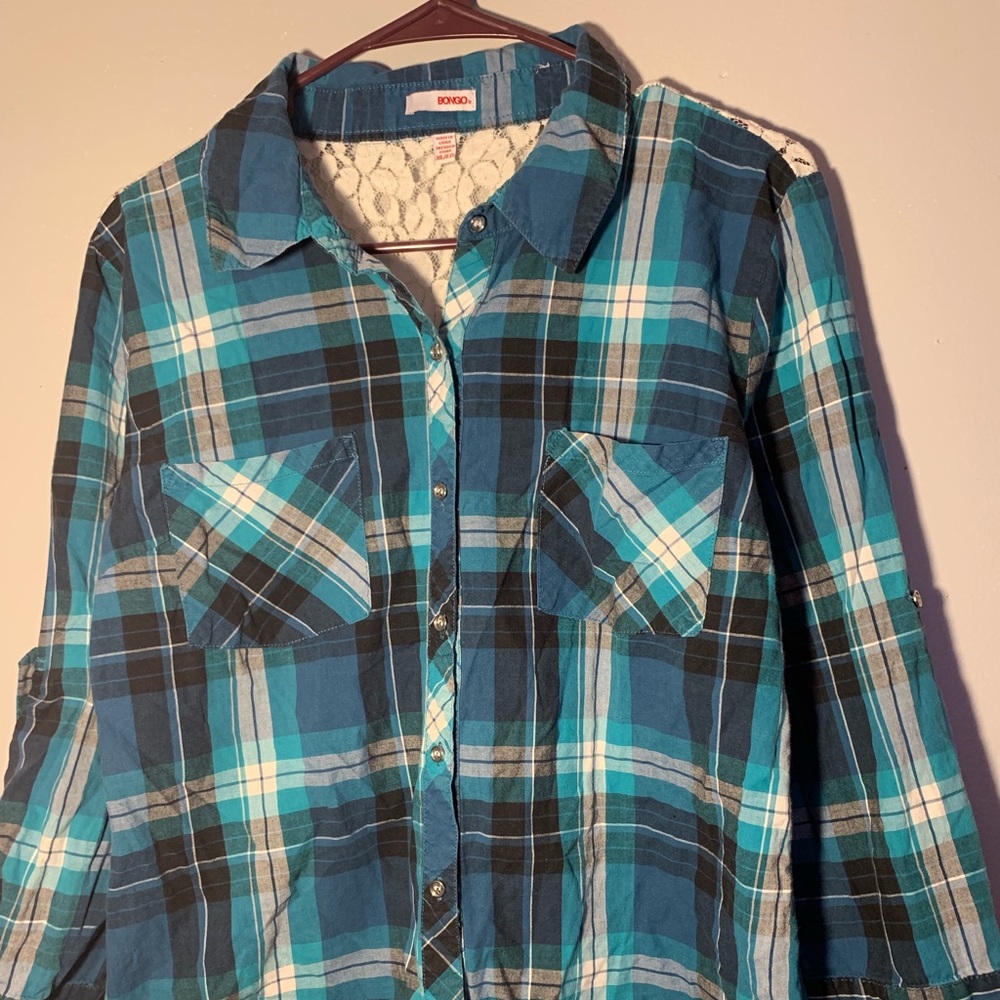 Button up plaid shirt